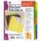 Charles Leonard Index Dividers with Pockets, 5-Tab, Assorted Colors, 5-Tab Set, PK6 48505ST - alternate 2